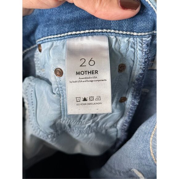 Mother Denim jeans The Swooner Ankle Fray sz 26 Taxi - Picture 9 of 11